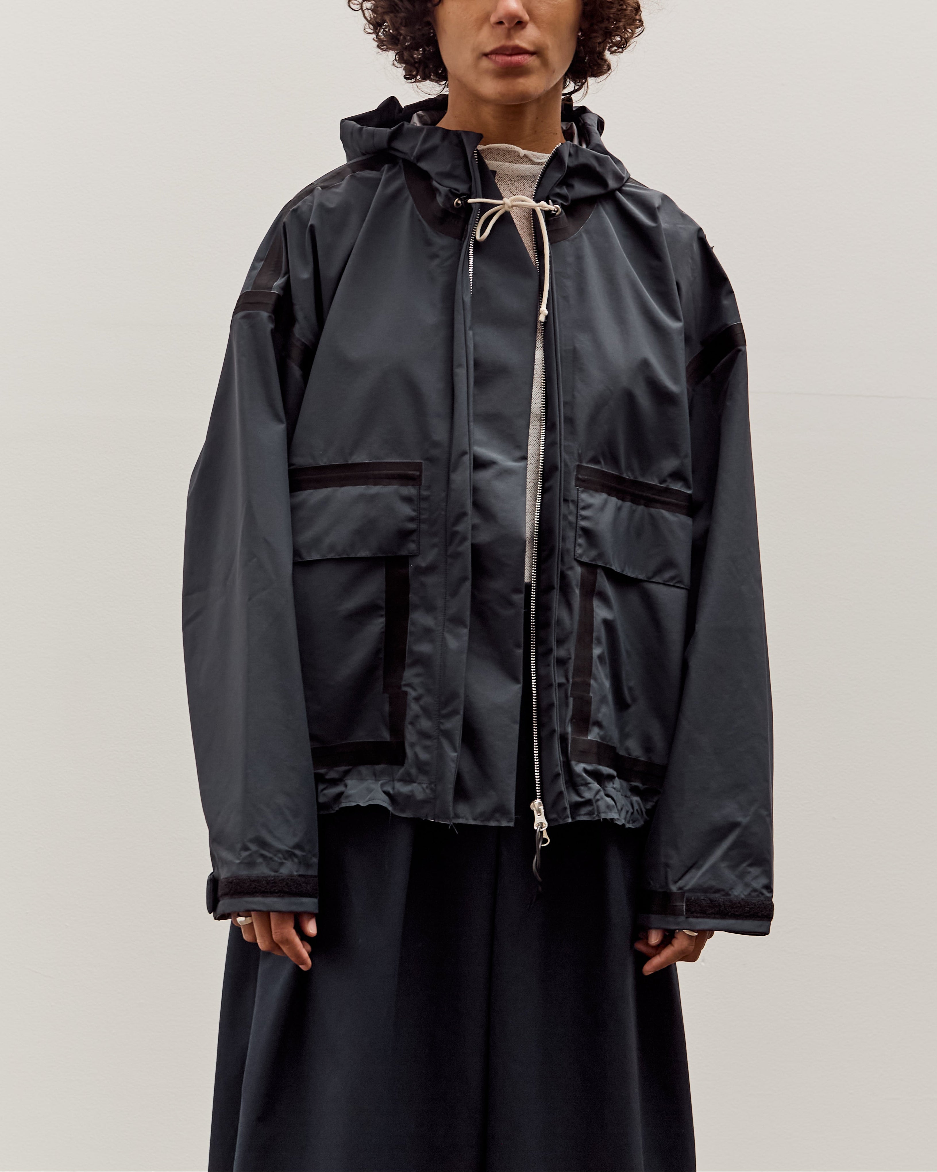 CAMIEL FORTGENS ナイロンシンプルジャケット　ブルゾン S Camiel Fortgens Simple Jacket in Black Curated at Jake and Jones