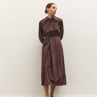 Camiel Fortgens Topless Dress, Brown Wool Mesh