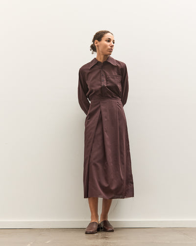 Camiel Fortgens Topless Dress, Brown Wool Mesh