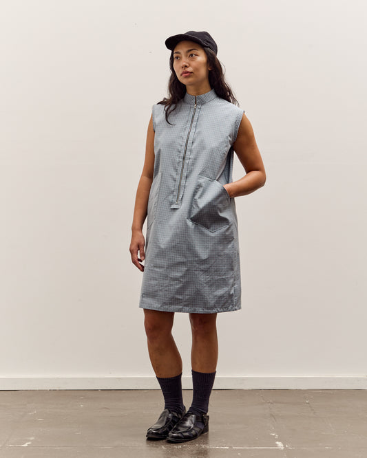 Camiel Fortgens Zip Dress, Blue/Grey/White Check XXS Camiel Fortgens Zip Dress, Blue/Grey/White Check XXS
