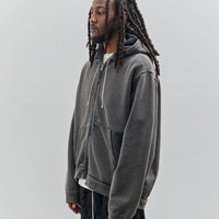 Camiel Fortgens Zip Hoodie, Black Old Dyed