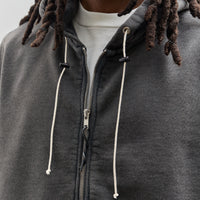 Camiel Fortgens Zip Hoodie, Black Old Dyed