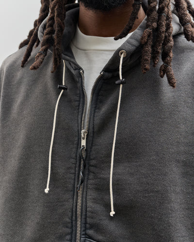 Camiel Fortgens Zip Hoodie, Black Old Dyed