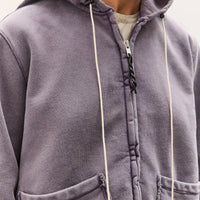 Camiel Fortgens Fitted Zip Hoodie, Dark Purple
