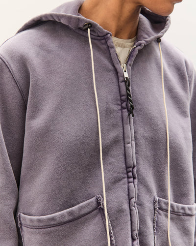 Camiel Fortgens Fitted Zip Hoodie, Dark Purple