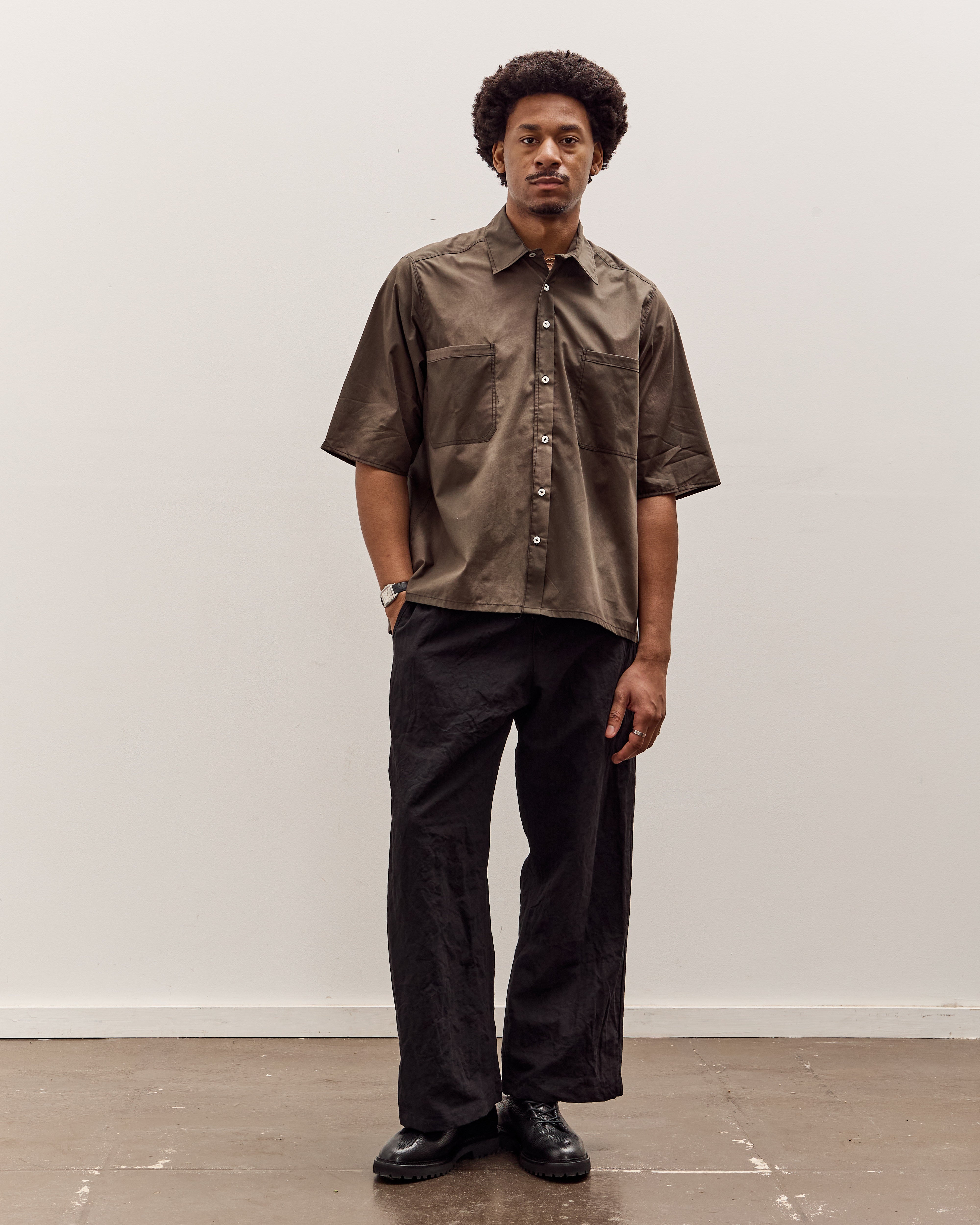 Camiel Fortgens Boxy Shirt, Black Sunfade – Glasswing