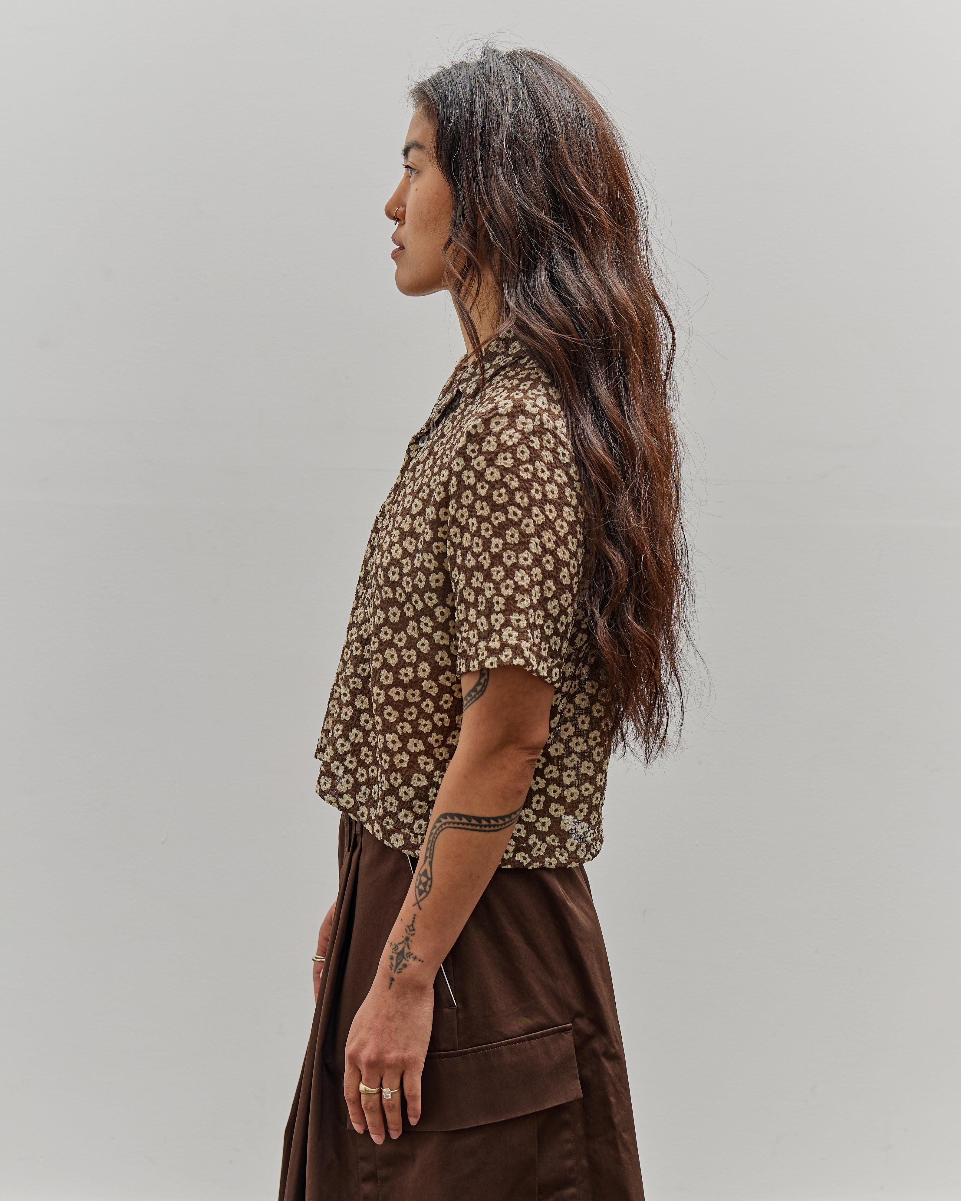 トップス CAMIEL FORTGENS HANDPAINTER FLOWER SHIRT Camiel-Fortgens-Brown---White-