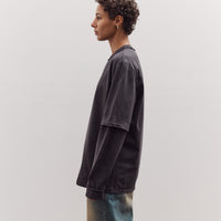 Double Sleeve Big Tee, Dark Grey