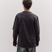 Double Sleeve Big Tee, Dark Grey