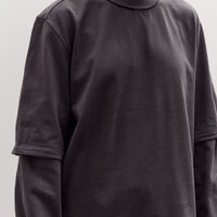 Double Sleeve Big Tee, Dark Grey