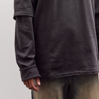 Double Sleeve Big Tee, Dark Grey