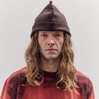 Heavy Knit Beanie, Dark Brown