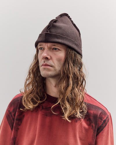 Heavy Knit Beanie, Dark Brown