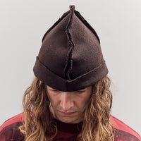 Heavy Knit Beanie, Dark Brown