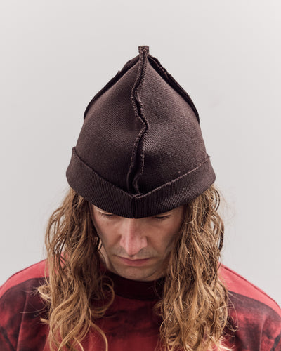 Heavy Knit Beanie, Dark Brown