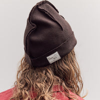 Heavy Knit Beanie, Dark Brown