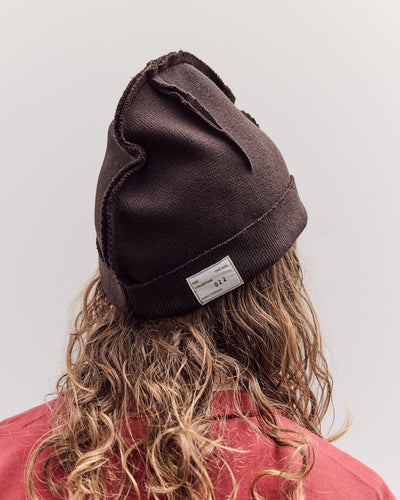 Heavy Knit Beanie, Dark Brown
