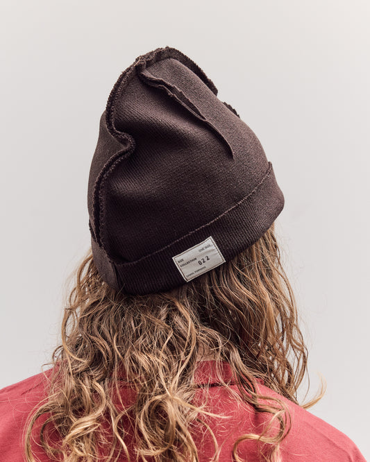 Heavy Knit Beanie, Dark Brown