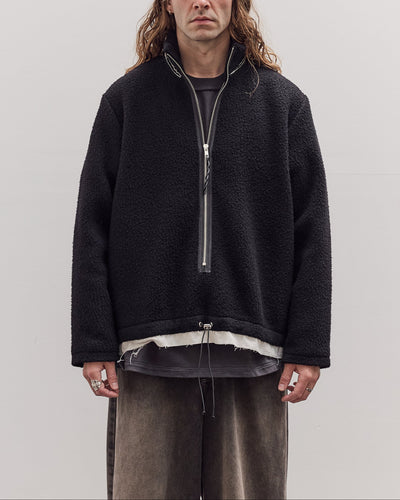 Fleece Anorak, Black