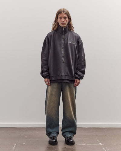 Half Zip Sweat, Dark Grey