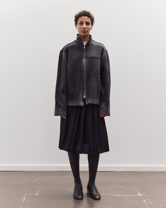Zip-Up Knit, Painted Grey
