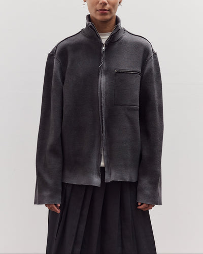 Zip-Up Knit, Painted Grey
