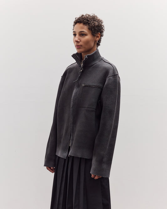 Zip-Up Knit, Painted Grey