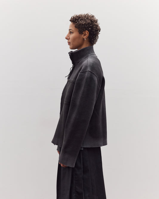 Zip-Up Knit, Painted Grey