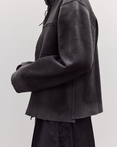 Zip-Up Knit, Painted Grey