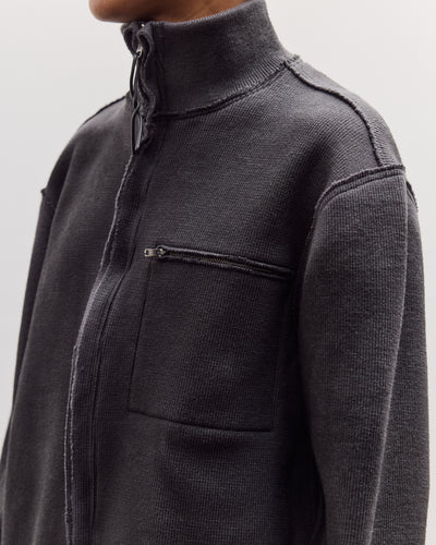 Zip-Up Knit, Painted Grey