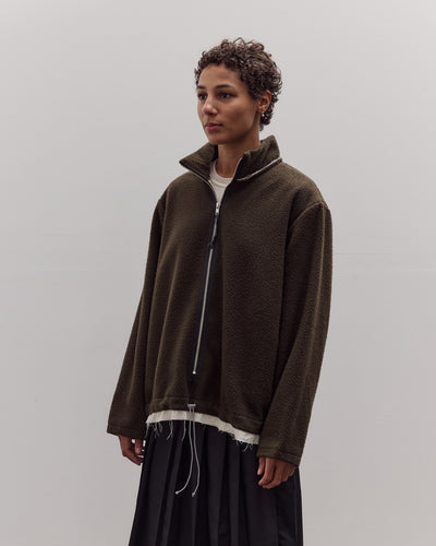 Fleece Anorak, Green