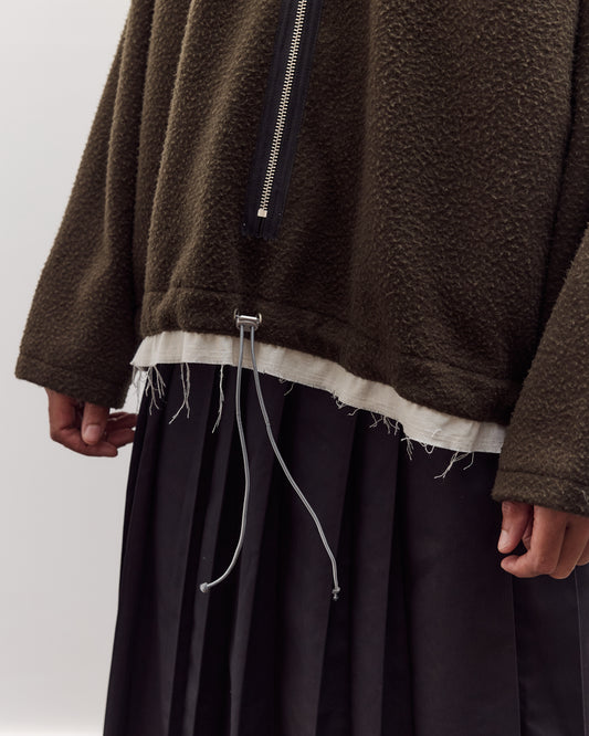 Fleece Anorak, Green