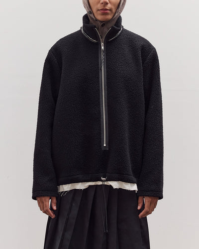 Fleece Anorak, Black