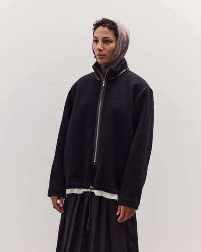 Fleece Anorak, Black