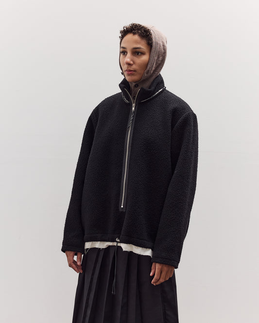 Fleece Anorak, Black