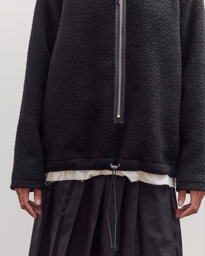 Fleece Anorak, Black