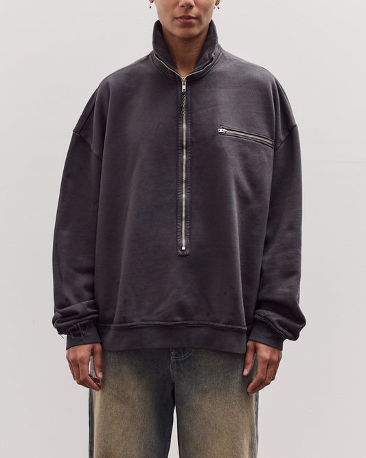 Half Zip Sweat, Dark Grey