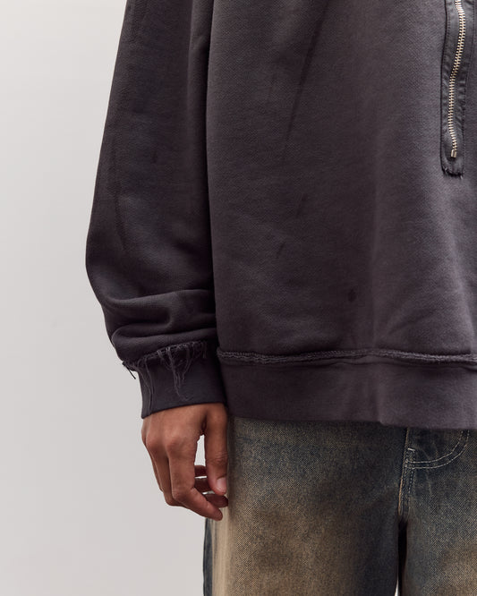 Half Zip Sweat, Dark Grey