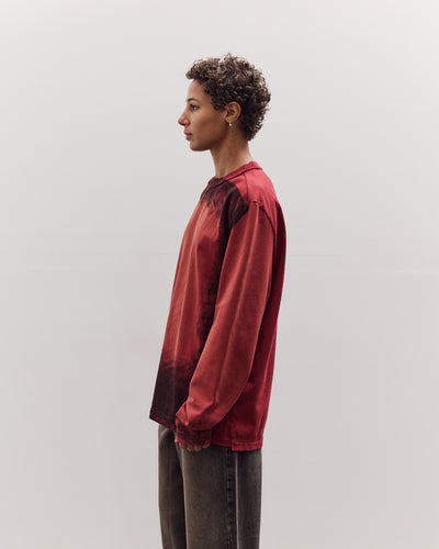Painted Big Tee LS, Red