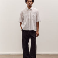 Camiel Fortgens Boxy Shirt, White / Blue Stripe