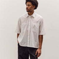 Camiel Fortgens Boxy Shirt, White / Blue Stripe