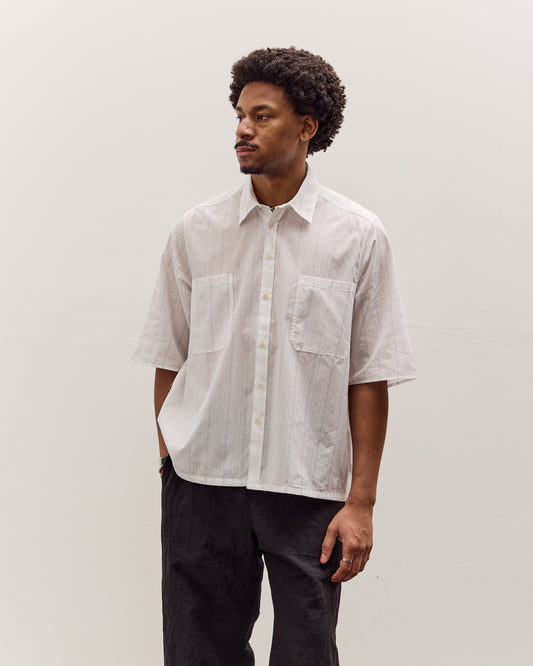 Camiel Fortgens Boxy Shirt, White / Blue Stripe