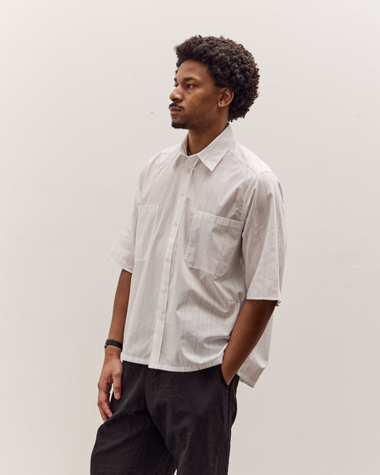 Camiel Fortgens Boxy Shirt, White / Blue Stripe