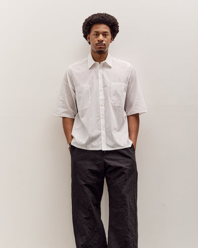 Camiel Fortgens Boxy Shirt, White / Blue Stripe