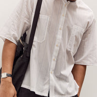 Camiel Fortgens Boxy Shirt, White / Blue Stripe