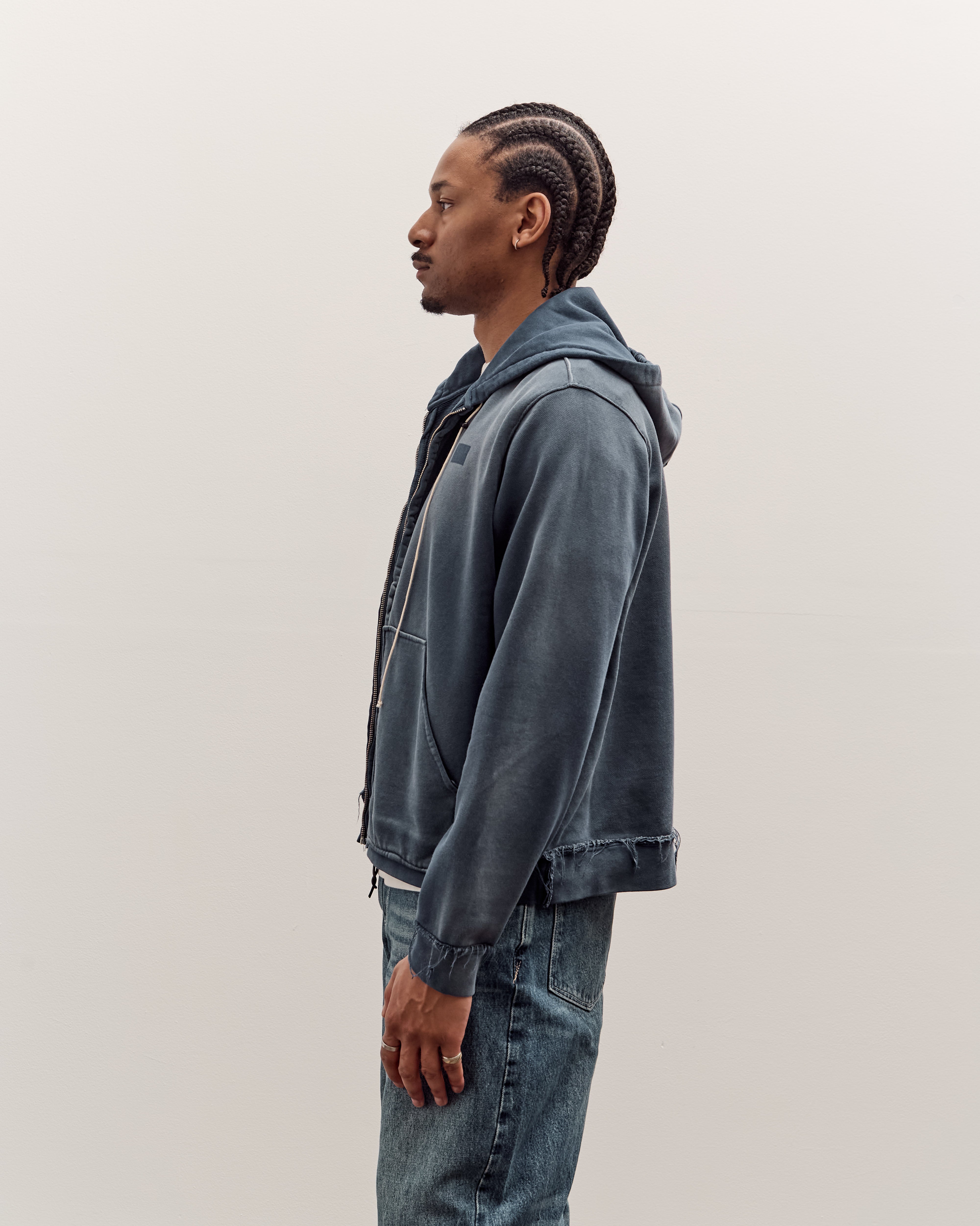 Camiel Fortgens Fitted Zip Hoodie Unisex, Navy Sunfade – Glasswing