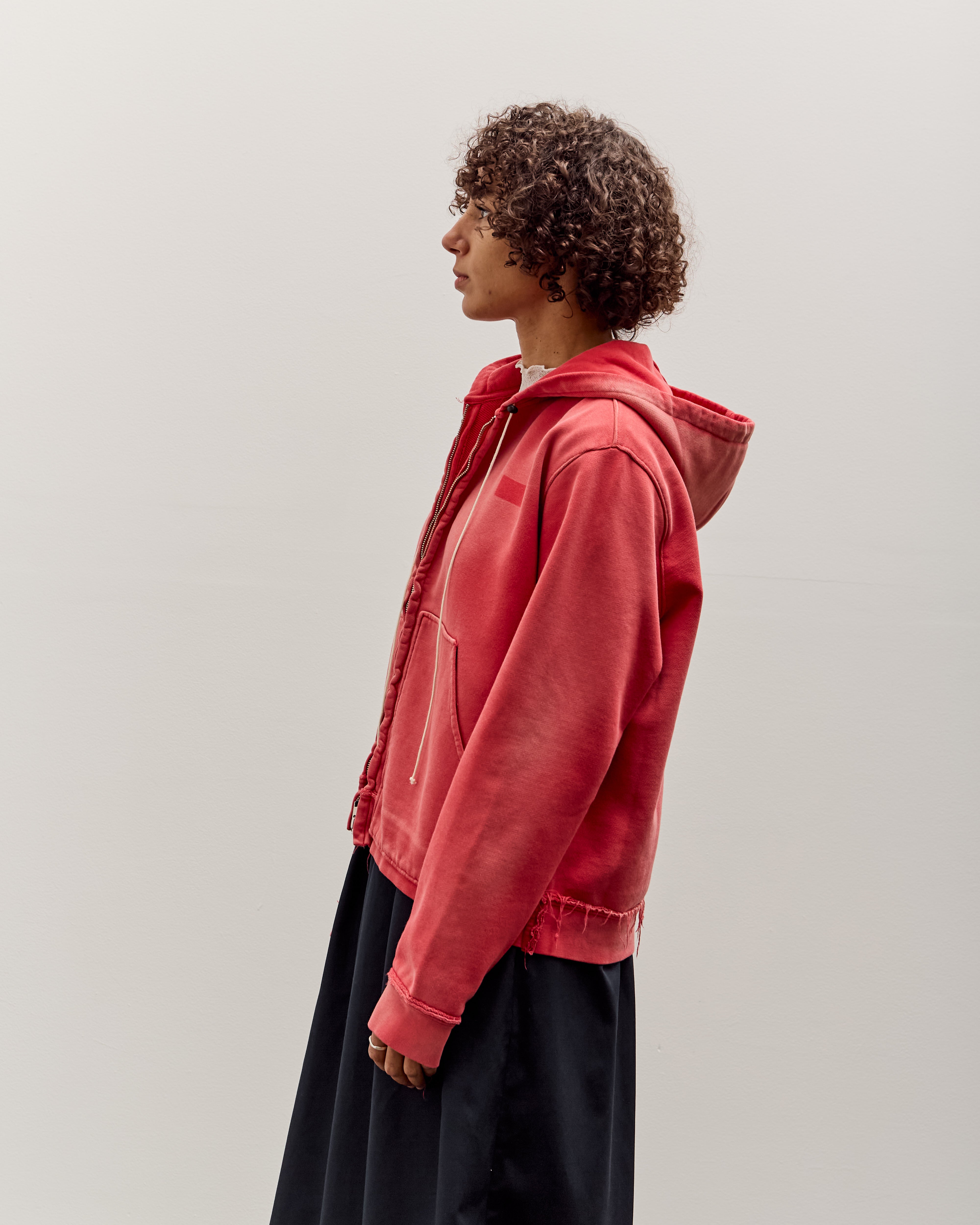 Camiel Fortgens Fitted Zip Hoodie, Red Sunfade – Glasswing