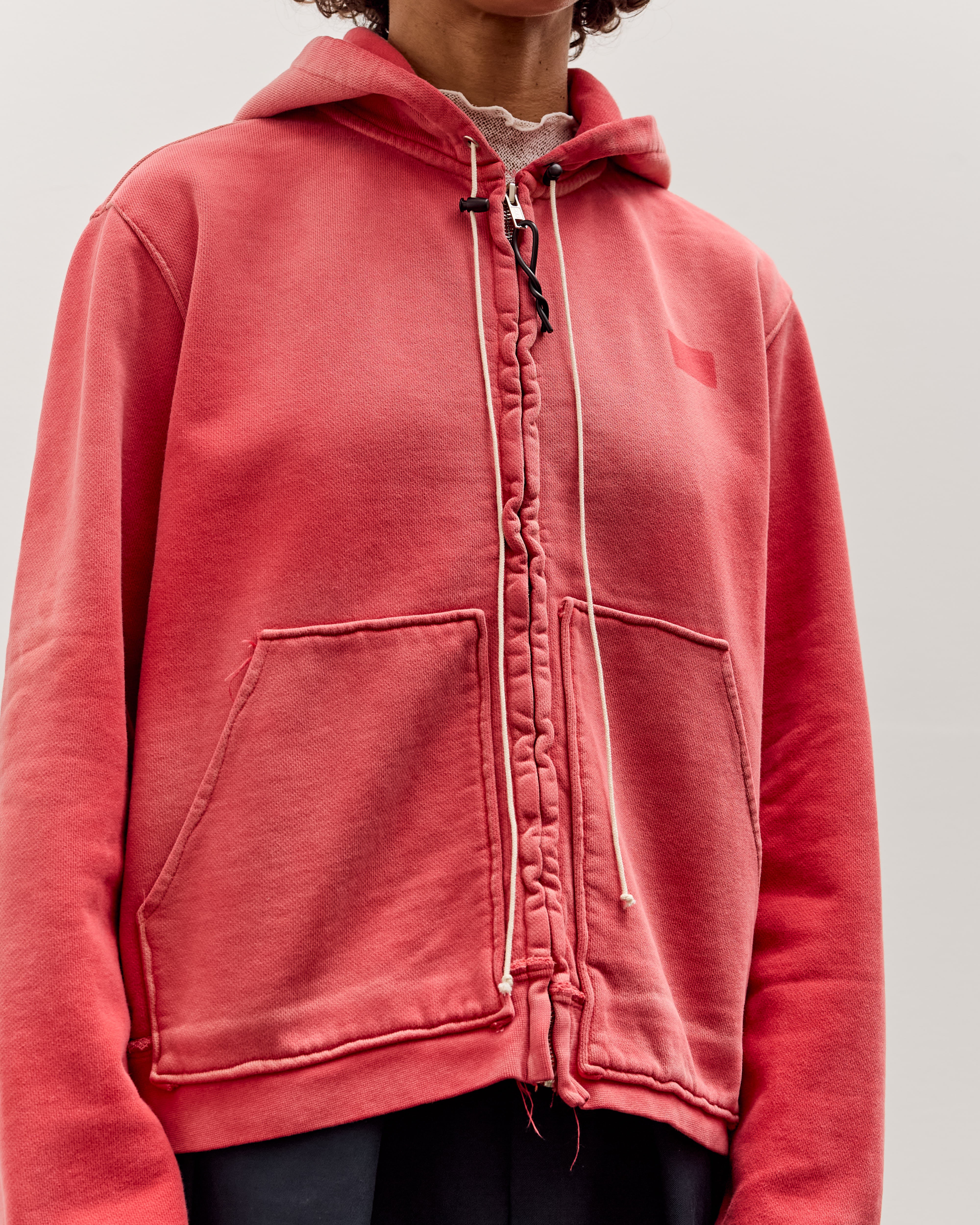 Camiel Fortgens Fitted Zip Hoodie, Red Sunfade – Glasswing