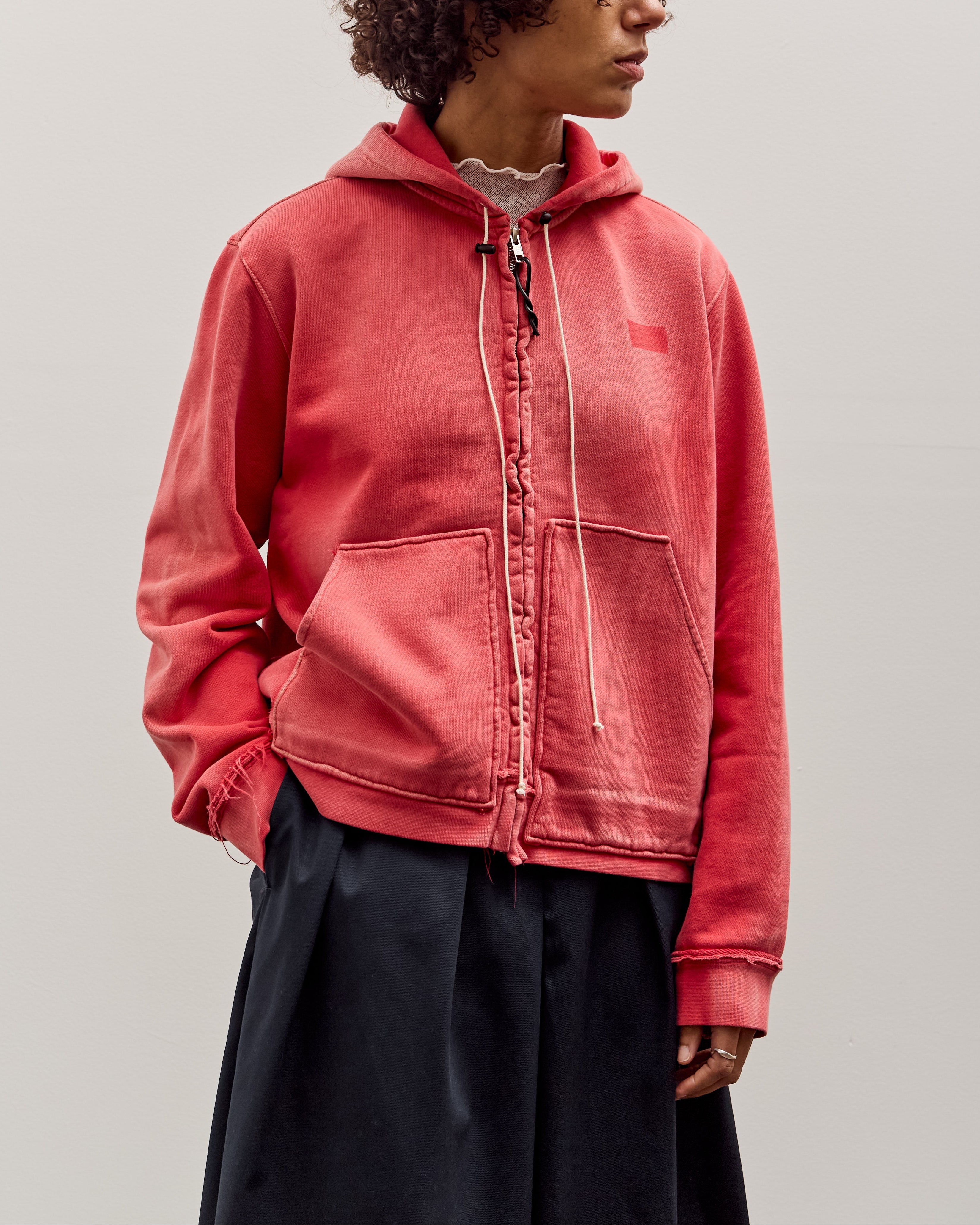 Camiel Fortgens Fitted Zip Hoodie, Red Sunfade – Glasswing