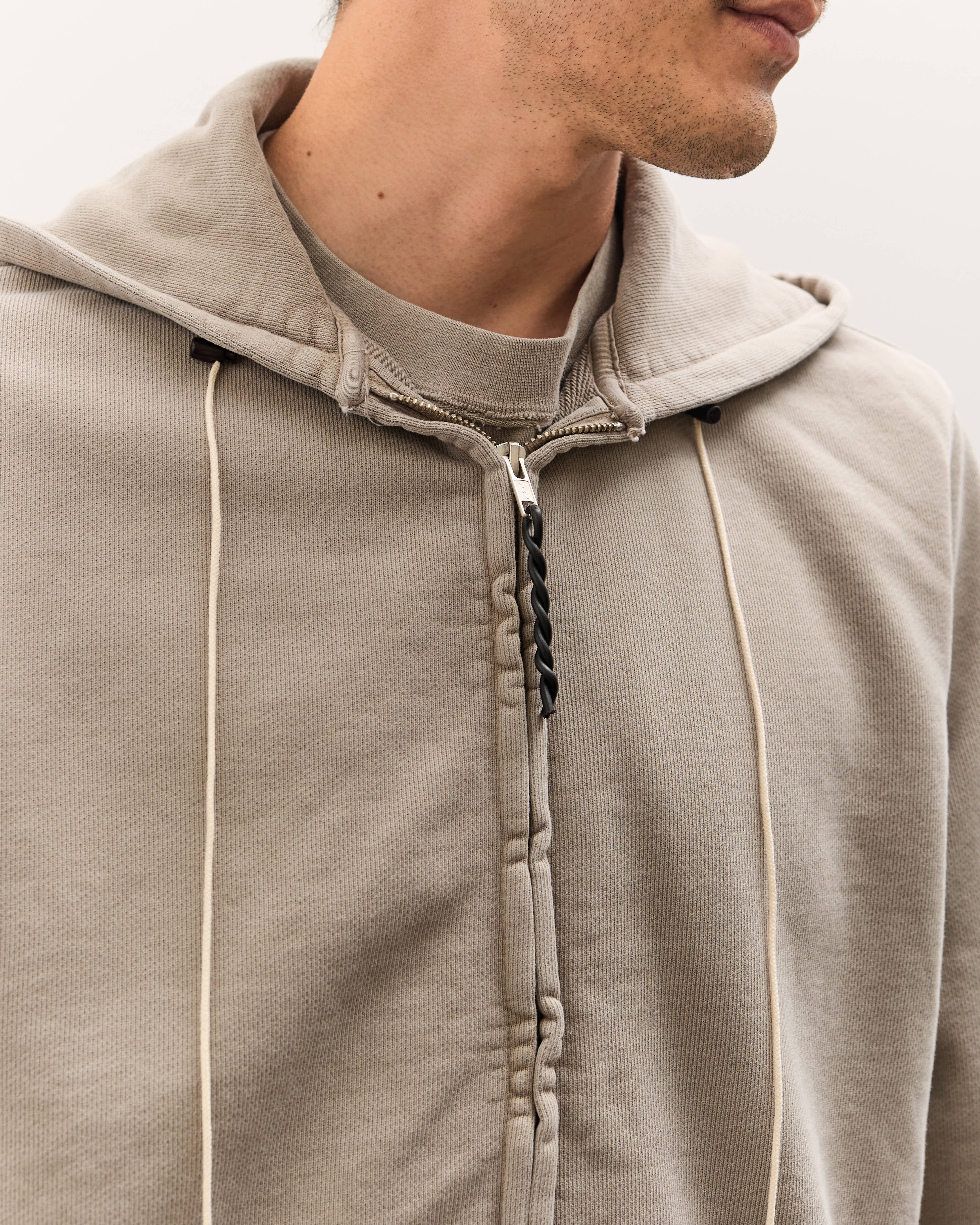 Camiel Fortgens Fitted Zip Hoodie Unisex, Taupe – Glasswing